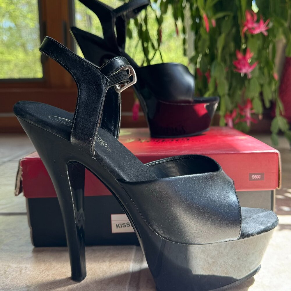 Platform Sandal Black size 8, Pleaser Kiss-209